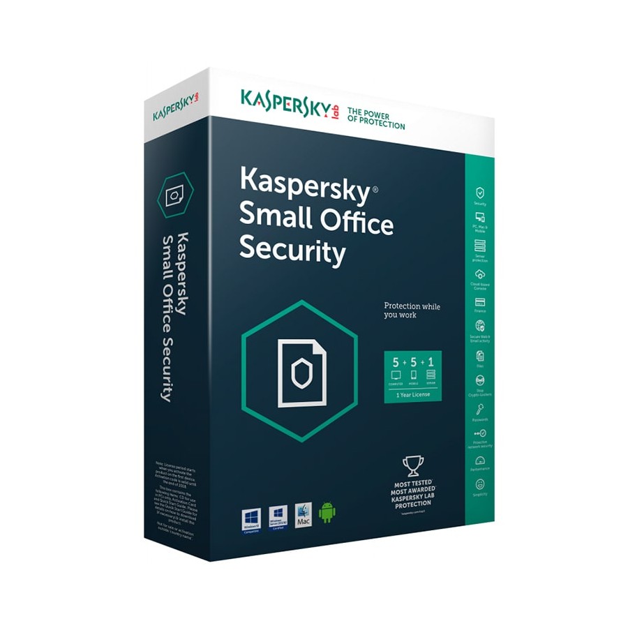 KASPERSKY SMALL OFFICE SECURITY 7.0 5 POSTES 1 SERVEUR