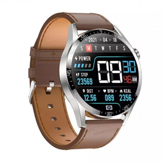 SMART WATCH KALOBEE H40 SILVER LEATHER